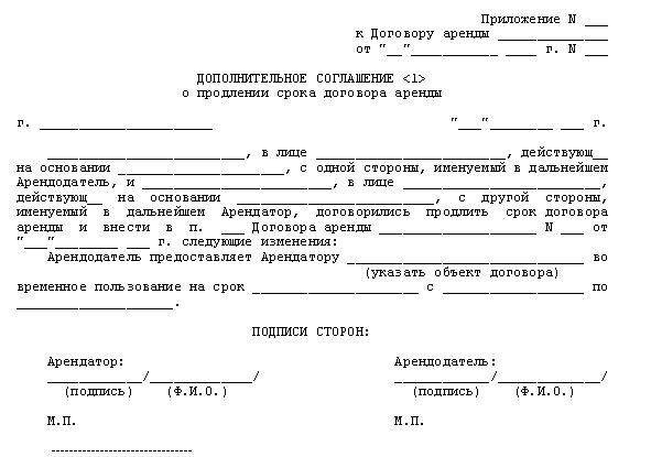 как составить дополнительное соглашение