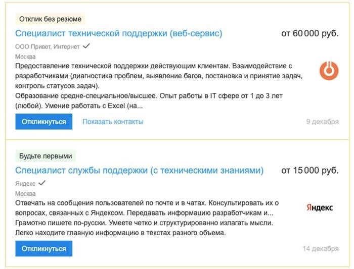 Оплата труда профессионалов в области технической поддержки.